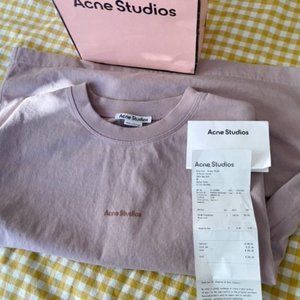 Acne Studios crew neck T-shirt Mauve pink